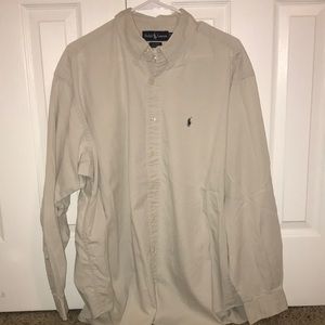 Tan Polo by Ralph Lauren Long sleeve Shirt-Size XL
